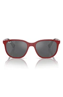 Ray-Ban Kids' 48mm Square Sunglasses in Red /Rubber Black at Nordstrom