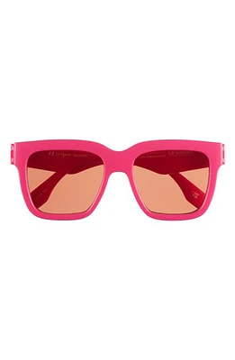 Le Specs Tradeoff 54mm D-Frame Sunglasses in Hot Pink at Nordstrom