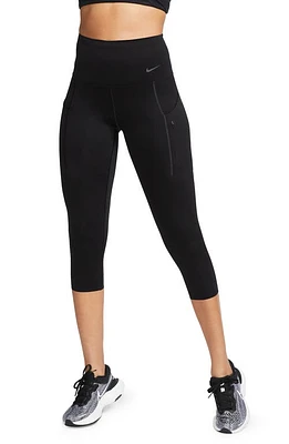 Nike Dri-FIT Go Crop Leggings Black/Black at Nordstrom,