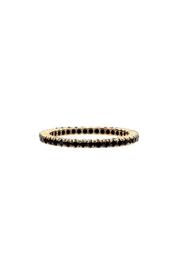 Sethi Couture Prong Set Diamond Eternity Band in Yellow Gold/Black Diamond at Nordstrom, Size 6.5