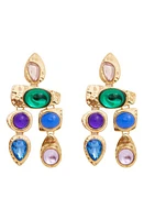 Petit Moments Resin Stone Drop Earrings in Gold/Blue Jewel at Nordstrom