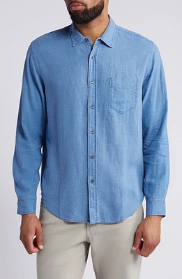 Rails Mykonos Linen Blend Button-Up Shirt Celsius at Nordstrom,