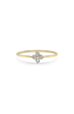 Zoë Chicco Floral Diamond Ring Yellow Gold at Nordstrom,