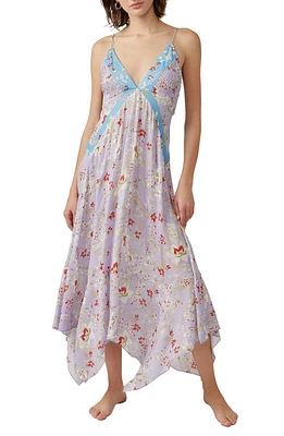 Free People There She Goes Maxi Slip Periwinkle Combo at Nordstrom,