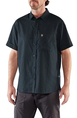 Fjällräven Ovik Travel Short Sleeve Button-Up Shirt at Nordstrom,