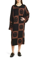 Dressed in Lala Literally Limitless Long Sleeve Oversize Sweater Dress in Good Time Girl at Nordstrom, Size Large