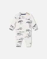 Deux Par Deux Baby Boy's Organic Cotton Printed Top And Evolutive Pant Set With Printed Jungle at Nordstrom