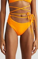 K. NGSLEY Naomi Asymmetric Tie Waist Bikini Bottoms at Nordstrom,