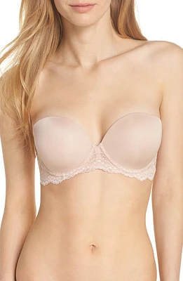 On Gossamer Beautifully Basic Strapless Underwire Bra Champagne at Nordstrom,