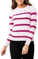 GIBSONLOOK Cupid Stripe Crewneck Sweater Parfait Pink at Nordstrom,