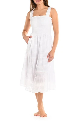 La Blanca Shadow Smocked Bodice Cover-Up Sundress at Nordstrom,