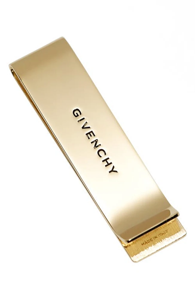 Givenchy Logo Engraved Money Clip in Golden Yellow at Nordstrom