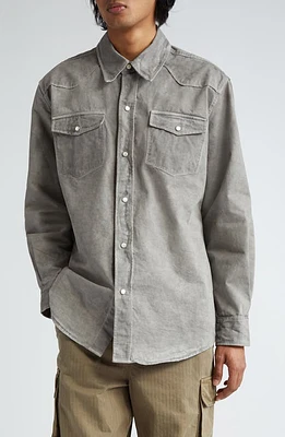 OUR LEGACY Frontier Denim Western Shirt Attic Carbon Wash at Nordstrom, Us