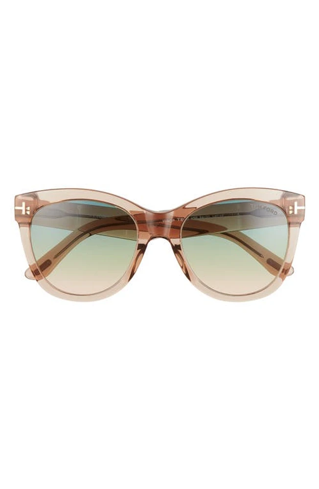 TOM FORD Wallace 54mm Gradient Cat Eye Sunglasses in Rose Champagne/Green Sand at Nordstrom