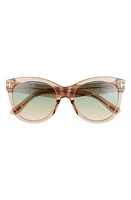 TOM FORD Wallace 54mm Gradient Cat Eye Sunglasses in Rose Champagne/Green Sand at Nordstrom