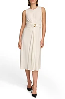 Donna Karan New York Poly Twisted Sleeveless Dress Cream at Nordstrom,