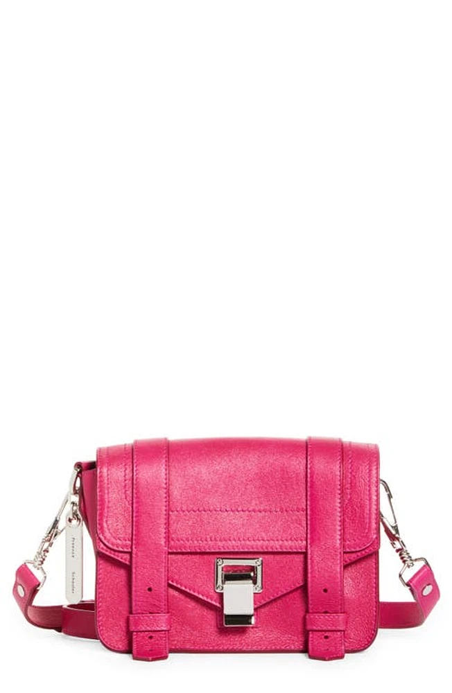 Proenza Schouler Mini PS1 Leather Crossbody Bag in Fuchsia at Nordstrom