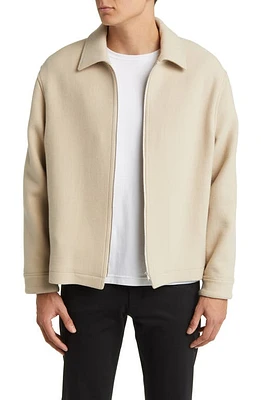 FRAME Wool Blend Flannel Jacket Warm Khaki at Nordstrom,