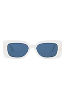 'DiorPacific S1U 53mm Rectangular Sunglasses in Ivory /Blue at Nordstrom