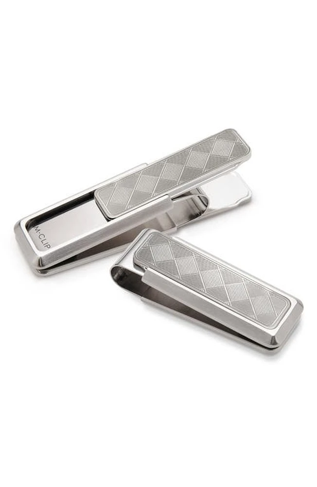 M-Clip Herringbone Money Clip in Etched Herringbone Pattern at Nordstrom