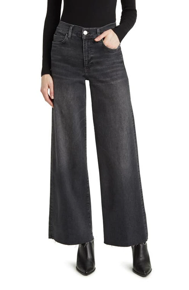 FRAME Le Slim Palazzo Raw Hem High Waist Wide Leg Jeans Murphy at Nordstrom,