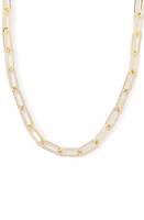 Melinda Maria Carrie Pavé Chain Link Necklace in Gold at Nordstrom