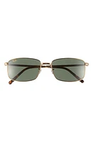 Ray-Ban 57mm Rectangular Sunglasses in Gold at Nordstrom