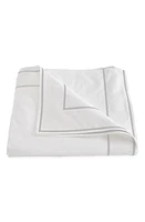 Matouk Ansonia Cotton Percale Duvet Cover in White/Sterling at Nordstrom