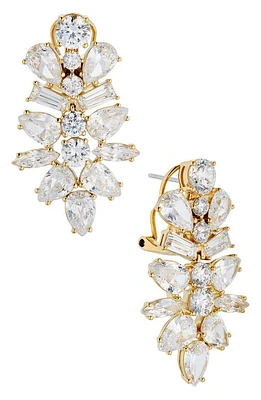 Nadri Cubic Zirconia Cluster Drop Earrings in Gold at Nordstrom