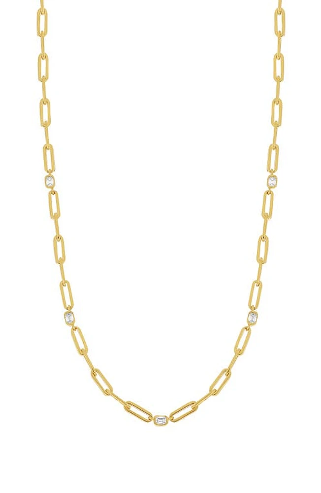 Bony Levy Varda Baguette Diamond Link Necklace in 18K Yellow Gold at Nordstrom