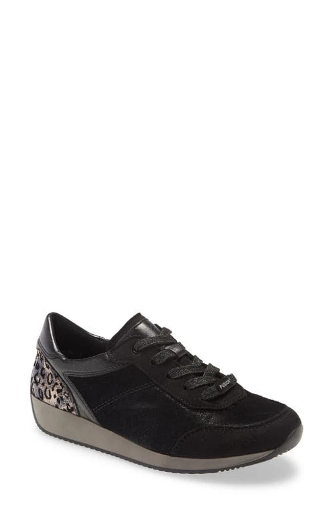 ara Lana Sneaker in Black Scala Fabric at Nordstrom, Size 8.5