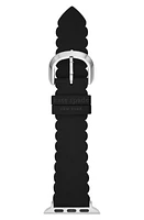 Kate Spade New York silicone 20mm Apple Watch watchband in Black at Nordstrom