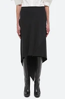 Helmut Lang Scarf Hem Virgin Wool Maxi Skirt at Nordstrom,