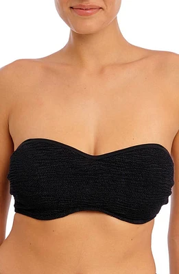 Freya Ibiza Waves Bandeau Bikini Top Black at Nordstrom,