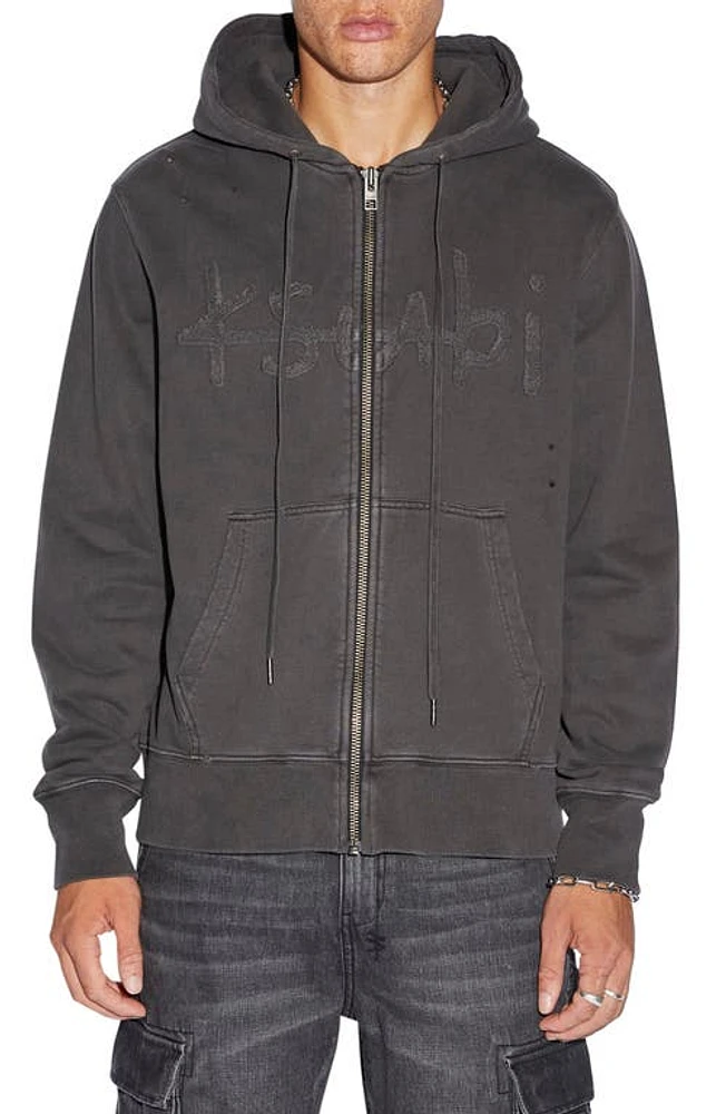 Ksubi Kash Zip Hoodie Black at Nordstrom,