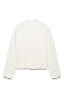 MANGO Perkins Mock Neck Sweater Ecru at Nordstrom,