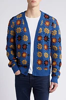 Corridor Hand Crochet Pima Cotton Cardigan Indigo at Nordstrom,