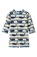 Hatley Nautical Whale One-Piece Rashguard Swimsuit Cami Lace at Nordstrom,