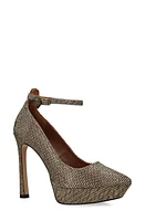 Kurt Geiger London Shoreditch Platform Ankle Strap Pump in Beige at Nordstrom, Size 8Us