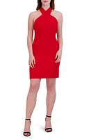 Julia Jordan Halter Neck Sheath Dress Red at Nordstrom,