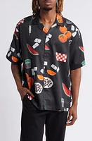 Carhartt Work Progress Short Sleeve Button-Up Shirt Maria Dinner Print at Nordstrom,