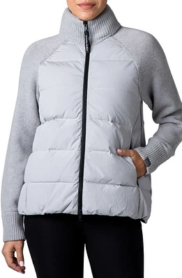 Capranea Acletta Knit Contrast Puffer Jacket Silversky at Nordstrom, Us