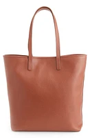 ROYCE New York Tall Leather Tote with Wristlet in Tan at Nordstrom