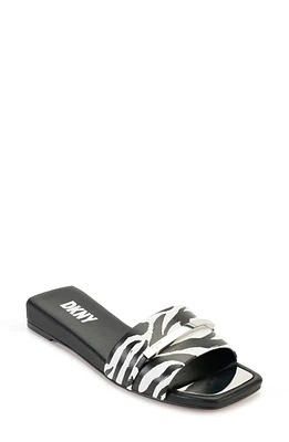 DKNY Alaina Slide Sandal Black/White at Nordstrom,