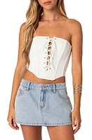 EDIKTED Kilah Strapless Corset Top at Nordstrom