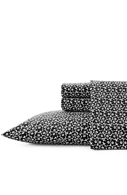 Marimekko Pikkuinen Unikko 200 Thread Count Cotton Sheet Set in Black at Nordstrom