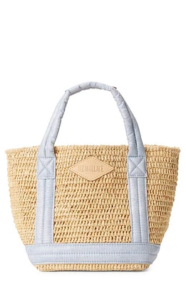 MZ Wallace Mini Raffia Tote in Raffia/Chambray at Nordstrom