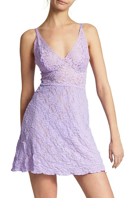 Hanky Panky Signature Lace Retro Plunge Chemise in Wisteria Purple at Nordstrom, Size Large