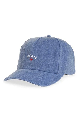 Noah Core Logo Denim Adjustable Baseball Cap in Ultramarine at Nordstrom