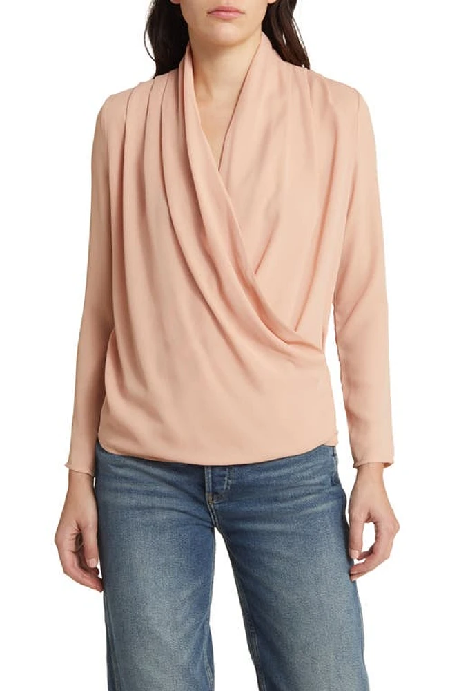 NIKKI LUND Rose Long Sleeve Blouse Pink at Nordstrom,